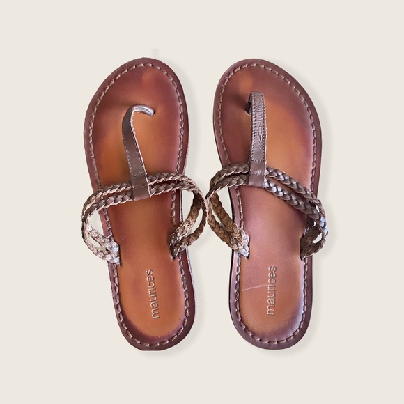 Maurice’s Braided Flip Flop Faux Leather! Size 8! - Picture 7 of 7